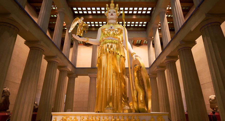 帕特农神庙中的雅典娜雕像