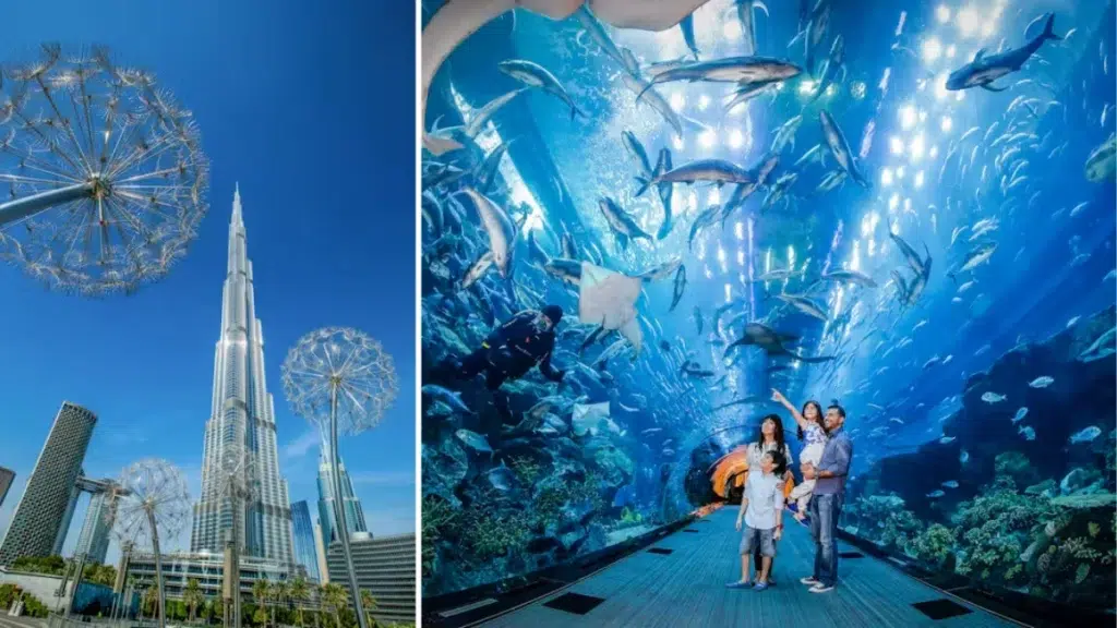 Kombiticket für Burj Khalifa (Ebene 124 & 125) und Dubai Aquarium
